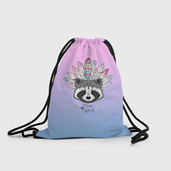 Рюкзак-мешок Raccoon: Free Spirit, цвет: 3D-принт