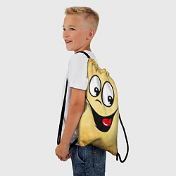 Рюкзак-мешок Заразительная улыбка, цвет: 3D-принт — фото 2