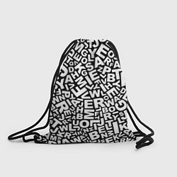 Рюкзак-мешок Английский алфавит, цвет: 3D-принт
