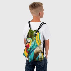 Рюкзак-мешок Попугаи на ветке, цвет: 3D-принт — фото 2