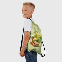 Рюкзак-мешок Правильное питание, цвет: 3D-принт — фото 2