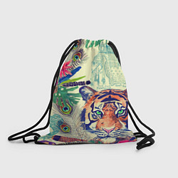 Рюкзак-мешок Индийский тигр, цвет: 3D-принт