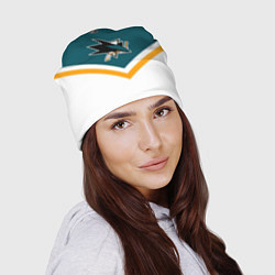 Шапка NHL: San Jose Sharks, цвет: 3D-принт — фото 2