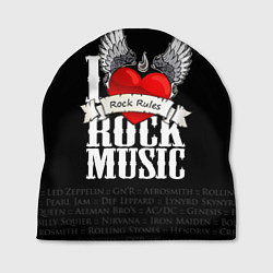 Шапка I Love Rock Music, цвет: 3D-принт