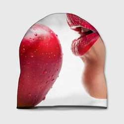Шапка Яблоко и губы, цвет: 3D-принт