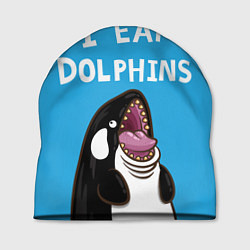 Шапка I eat dolphins