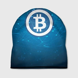 Шапка Bitcoin Blue