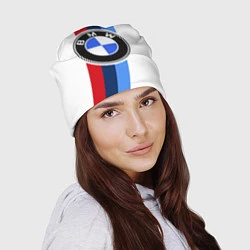 Шапка BMW M: White Sport, цвет: 3D-принт — фото 2