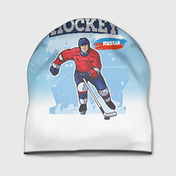 Шапка Хоккей Russia, цвет: 3D-принт
