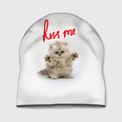 Шапка Kiss me cat, цвет: 3D-принт