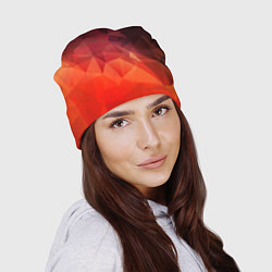 Шапка Polygon orange, цвет: 3D-принт — фото 2