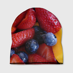 Шапка Фругтово-ягодное изобилие, цвет: 3D-принт