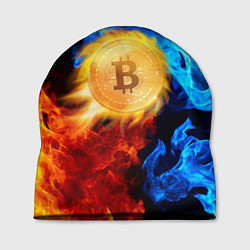 Шапка БИТКОИН BITCOIN FIRE, цвет: 3D-принт