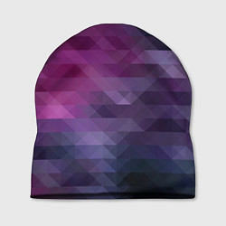 Шапка Фиолетово-бордовый узор, цвет: 3D-принт