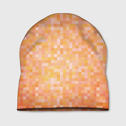 Шапка Оранжевая пиксель абстракция, цвет: 3D-принт