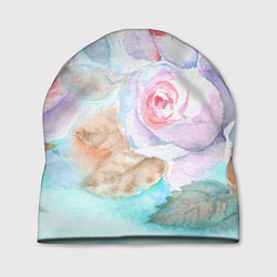 Шапка Нежная акварель с розами, цвет: 3D-принт