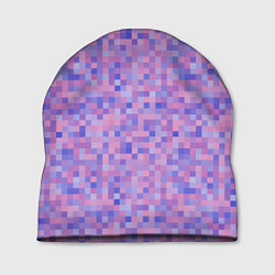 Шапка Сиреневая пиксельная абстракция, цвет: 3D-принт