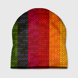 Шапка Вязаная радуга, цвет: 3D-принт