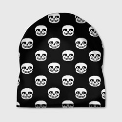 Шапка UNDERTALE SANS SKULL FACE PATTERN УЗОР, цвет: 3D-принт