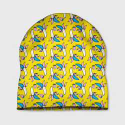 Шапка Летний узор Забавные бананчики, цвет: 3D-принт