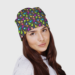 Шапка Разноцветные Гитары, цвет: 3D-принт — фото 2