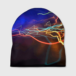 Шапка Neon vanguard pattern Lightning Fashion 2023, цвет: 3D-принт