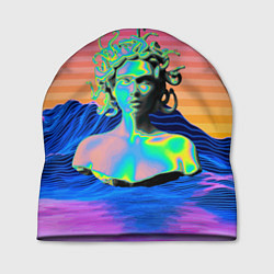 Шапка Gorgon Medusa Vaporwave Neon Mountains, цвет: 3D-принт