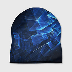 Шапка Abstract geometric Прозрачные синие голографически, цвет: 3D-принт