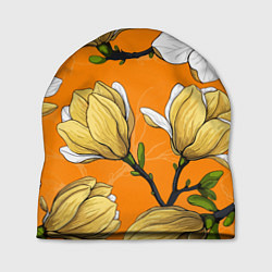 Шапка Удивительные летние тропические цветы с нераскрывш, цвет: 3D-принт