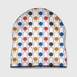 Шапка Узор из разноцветных суперэллипсов прямоугольников, цвет: 3D-принт