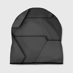 Шапка Черные геометрические фигуры в трехмерном простран, цвет: 3D-принт