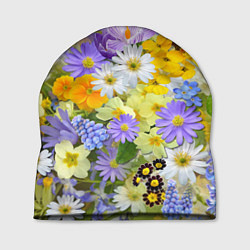 Шапка Цветочная летняя поляна, цвет: 3D-принт