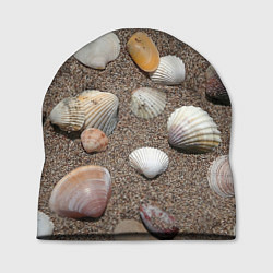 Шапка Композиция из ракушек на песке, цвет: 3D-принт