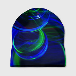 Шапка Неоновые лучи и шар во тьме, цвет: 3D-принт