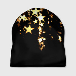 Шапка Золотые праздничные звезды, цвет: 3D-принт