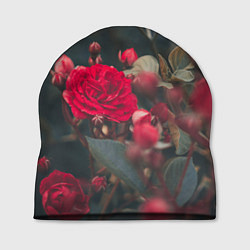 Шапка Красная дикая роза, цвет: 3D-принт