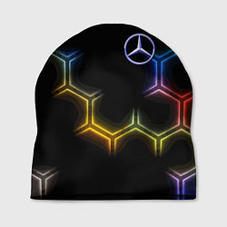 Шапка Mercedes - neon pattern, цвет: 3D-принт