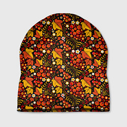 Шапка Осенняя хохлома, цвет: 3D-принт