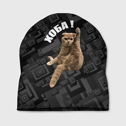Шапка Хоба кот на темном фоне, цвет: 3D-принт