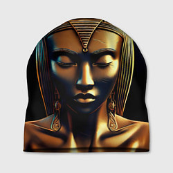 Шапка Нейросеть - золотая статуя египетской царицы, цвет: 3D-принт