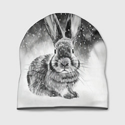 Шапка Кролик на снегу