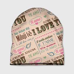 Шапка Ретро дизайн про любовь, цвет: 3D-принт