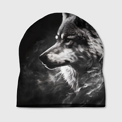 Шапка Волк в белом дыму, цвет: 3D-принт