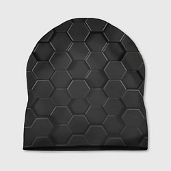 Шапка Abstraction hexagon grey, цвет: 3D-принт