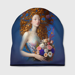Шапка Русалка в стиле Ренессанса с цветами, цвет: 3D-принт