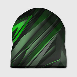 Шапка Green black abstract, цвет: 3D-принт