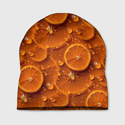 Шапка Сочная текстура из долек апельсина, цвет: 3D-принт