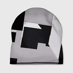 Шапка Белые и чёрные кубы в геометрии, цвет: 3D-принт