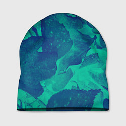 Шапка Листья сине-зелёный, цвет: 3D-принт