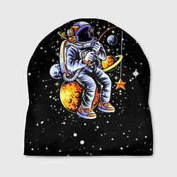 Шапка Космонавт на рыбалке - неон, цвет: 3D-принт
